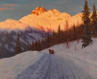 Ivan Fedorovich Choultsé - Derniers rayons sur les cimes, Suisse