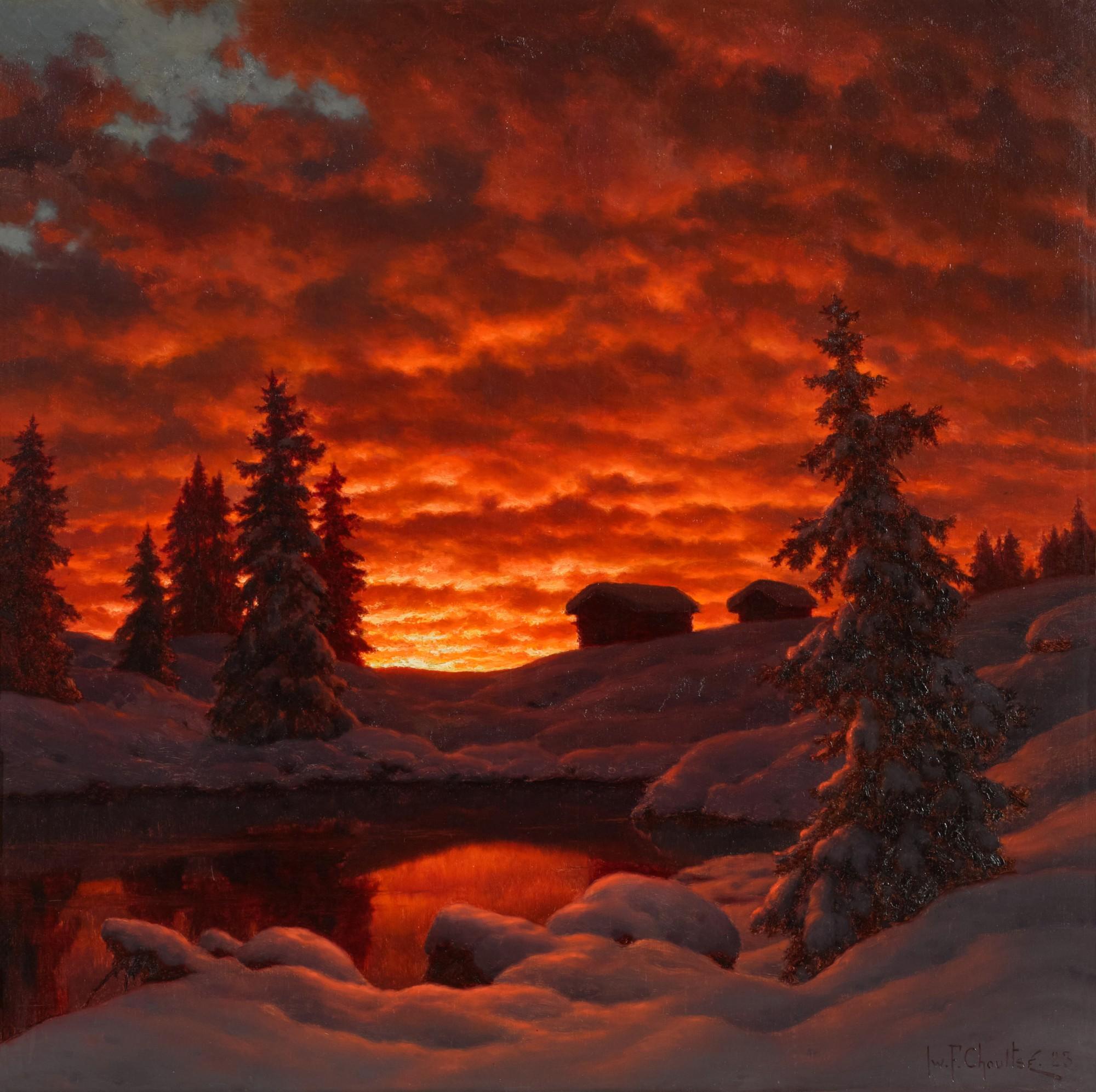 Ivan Fedorovich Choultsé - Snowy Sunset