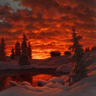 Ivan Fedorovich Choultsé - Snowy Sunset