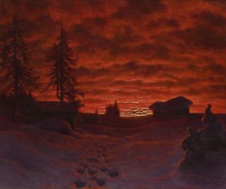 Ivan Fedorovich Choultsé - Sunset Over A Snowy Landscape
