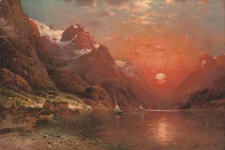 Ivan Fedorovich Shul\'Tse - Fjord at dusk