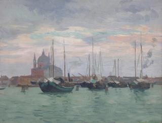 Ivan G. Olinsky - On the Grand Canal 51 x 66.5cm (20 x 26 1/8in).