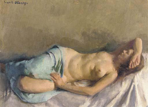Ivan G. Olinsky - Reclining Nude