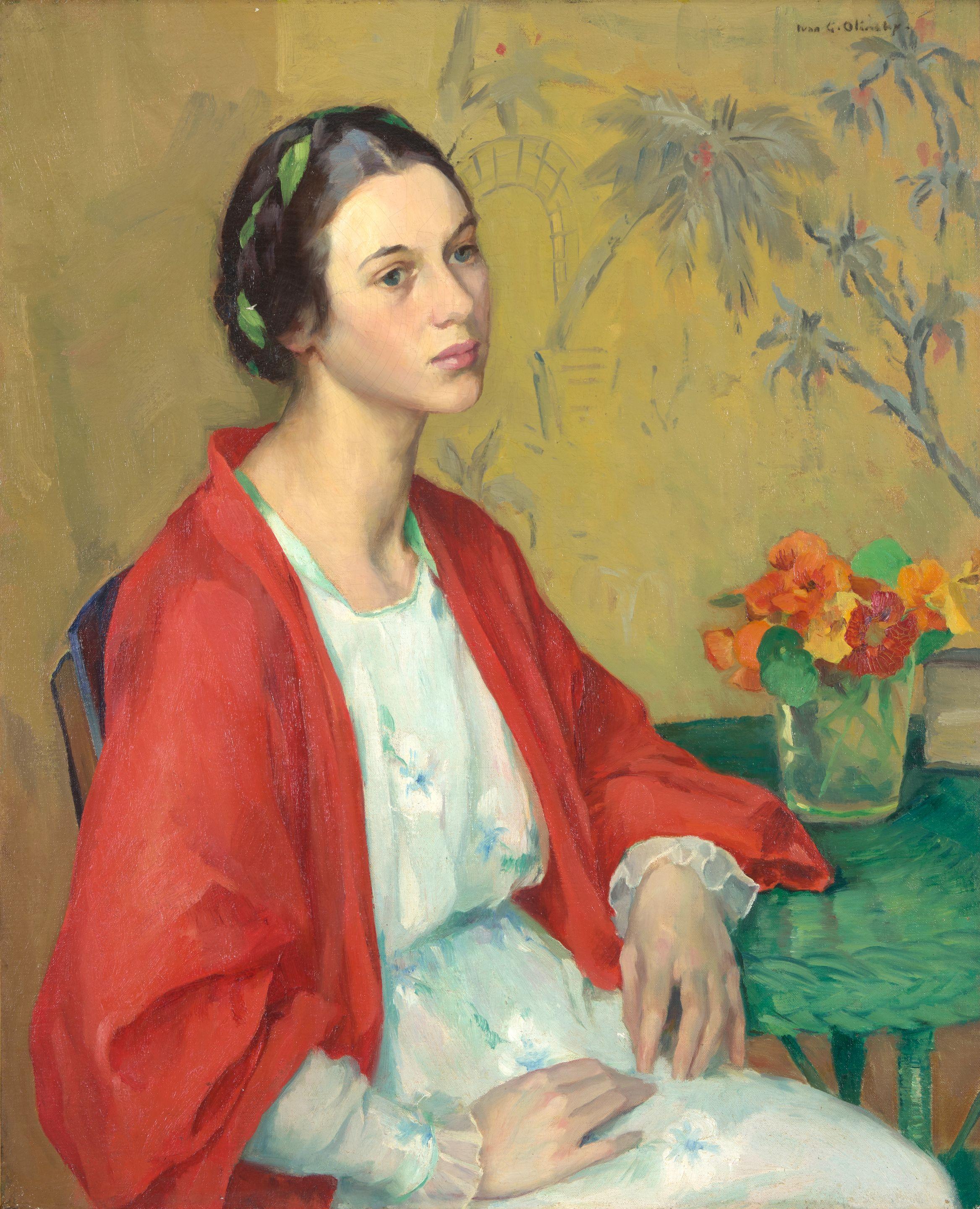 Ivan G. Olinsky - Red coat (Tosca in red)