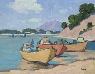 Ivan Godlevsky - Fisherman\'s boats