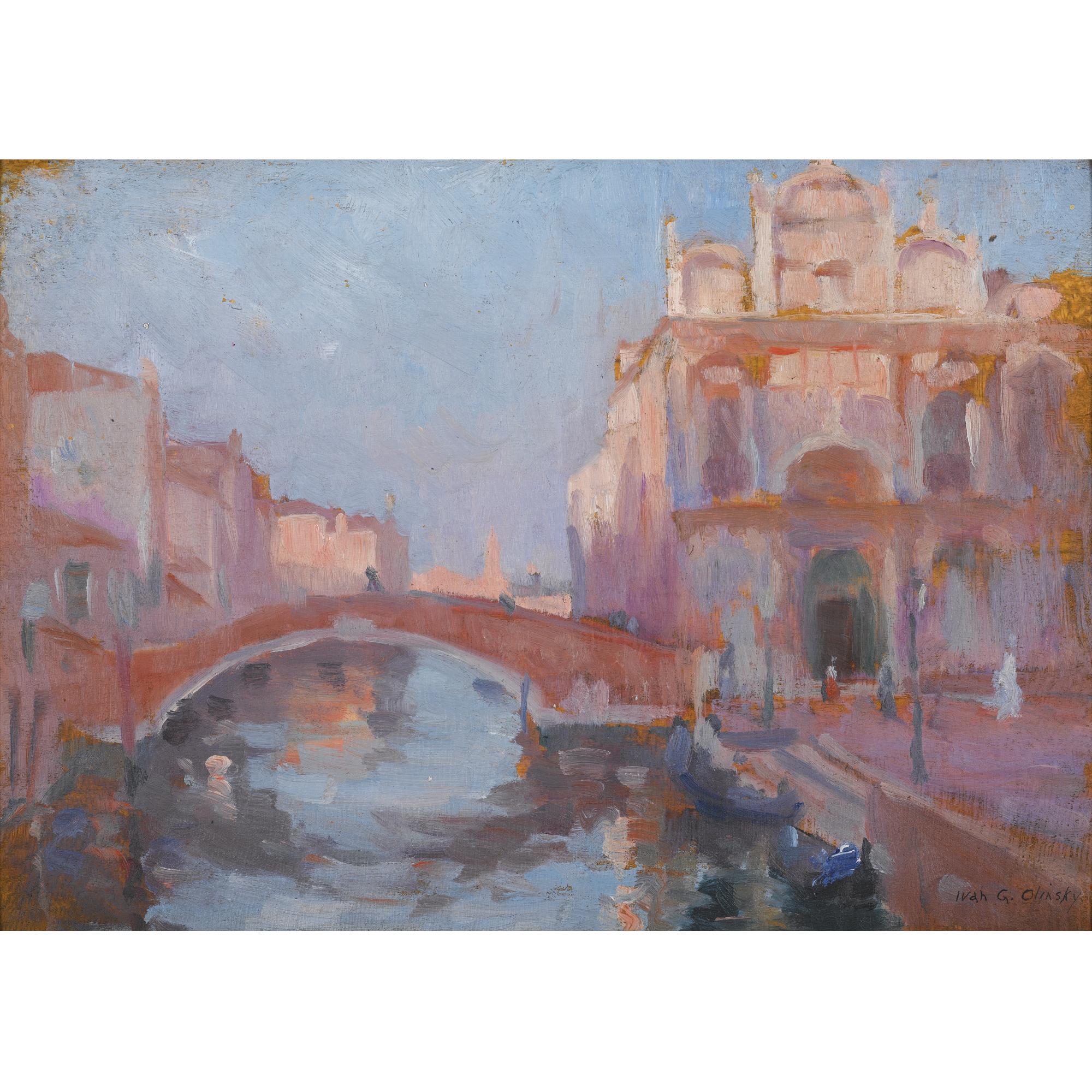 Ivan Gregorovitch Olinsky - Santa Maria Della Salute And Scuola Grande Di San Marco: Two Paintings