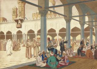 Ivan Iakovlevich Bilibin - Courtyard of The Al-Azhar Mosque And University Complex, Cairo