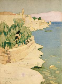 Ivan Iakovlevich Bilibin - The town of Tiberiad