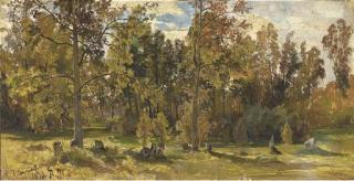 Ivan Ivanovich Shishkin - Study of a woodland glade in summer