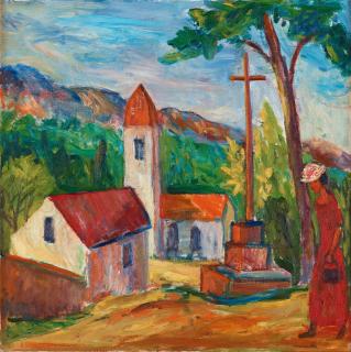 Ivan Ivarson - Fiesole - Woman in southern landscape