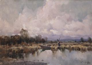 Ivan Karpoff - Paesaggio con barcaiolo