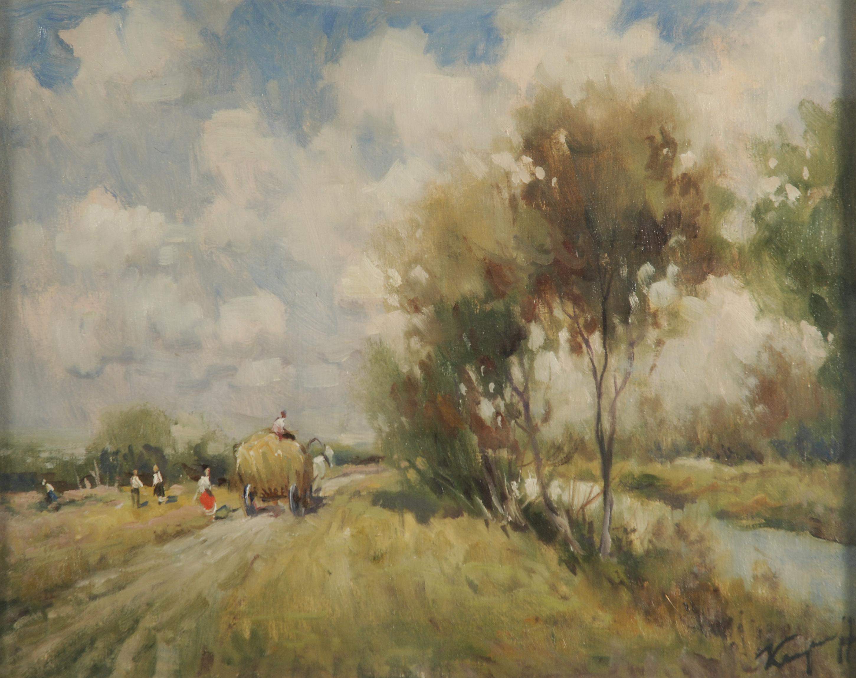 Ivan Karpoff - Paesaggio con contadini