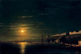 Ivan Konstantinovich Aivazovskii - A Moonlit View of Odessa From The Black Sea