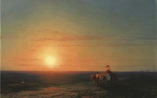 Ivan Konstantinovich Aivazovskii - Peasants returning from the Fields at Sunset