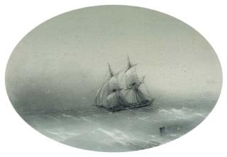 Ivan Konstantinovich Aivazovskii - Sailing Ship in choppy Waters