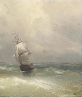 Ivan Konstantinovich Aivazovskii - Ship in Rough Seas