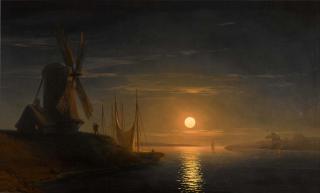 Ivan Konstantinovich Aivazovsky - Moonlight over the Dnieper
