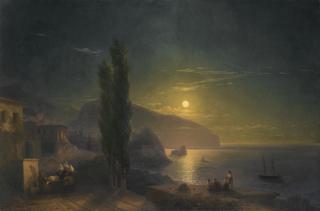 Ivan Konstantinovich Aivazovsky - Moonrise Over Ayu Dag