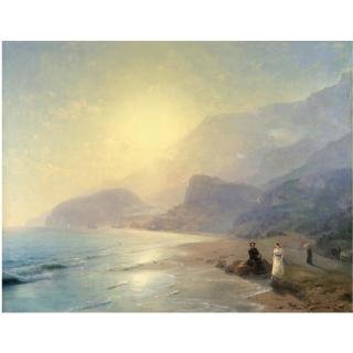 Ivan Konstantinovich Aivazovsky - Pushkin And Countess Raevskaya By The Sea Near Gurzuf And Partenit