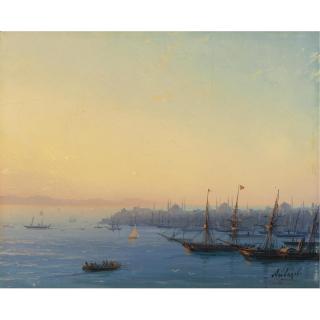 Ivan Konstantinovich Aivazovsky - Russian Sunset Over Constantinople