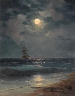 Ivan Konstantinovich Aivazovsky - Ship by Moonlight