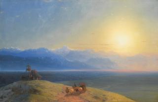 Ivan Konstantinovich Aivazovsky - View Of The Caucasus With Mount Kazbek In The Distance