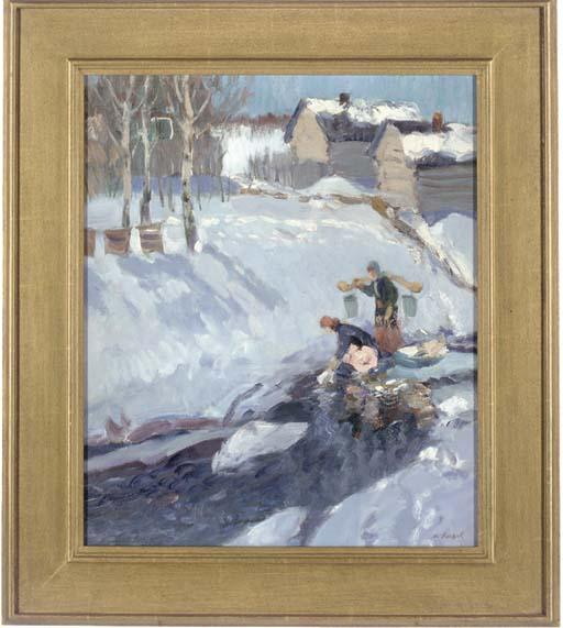 Ivan Mikhailovich Varichev - Gathering water; and Feeding the hens