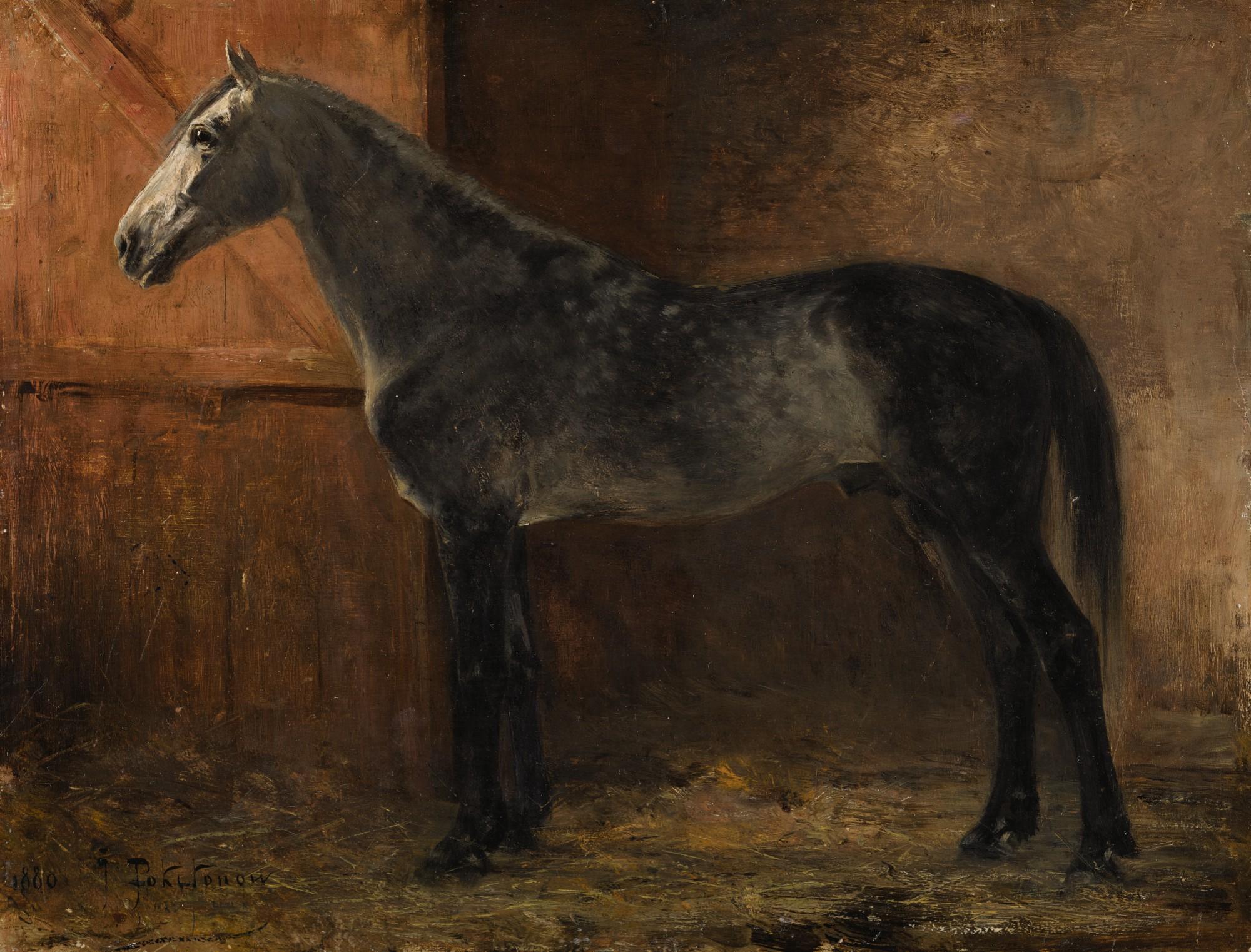 Ivan Pavlovich Pokhitonov - Horse In A Stable
