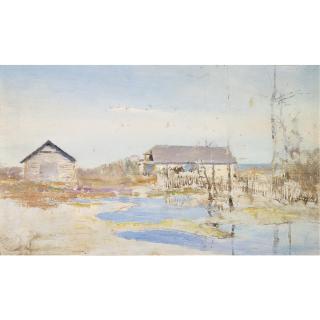 Ivan Pavlovich Pokhitonov - Landscape With Houses