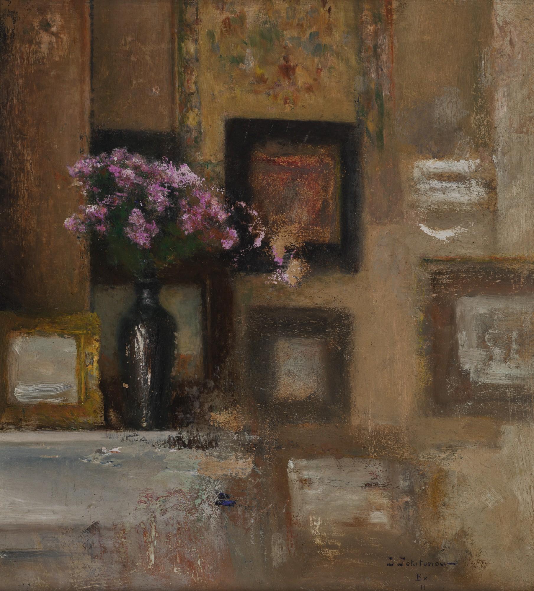 Ivan Pavlovich Pokhitonov - Lilacs On The Mantelpiece, Rue Du Trône