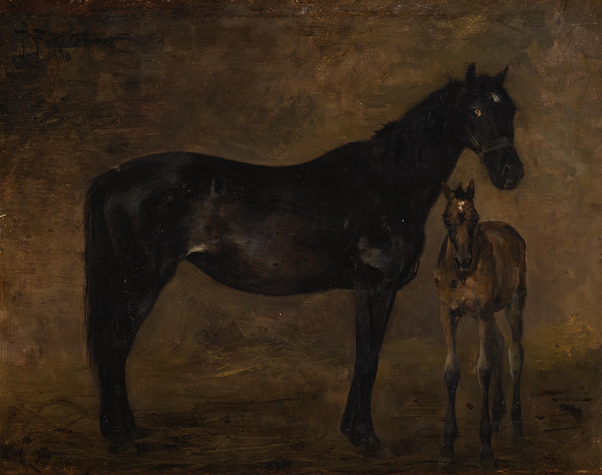 Ivan Pavlovich Pokhitonov - Mare And Foal
