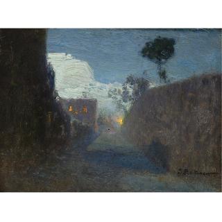 Ivan Pavlovich Pokhitonov - Russian Moonlit Passage In Jupille, 1911