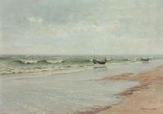 Ivan Pokhitonov - Bateaux de pêche prenant la mer