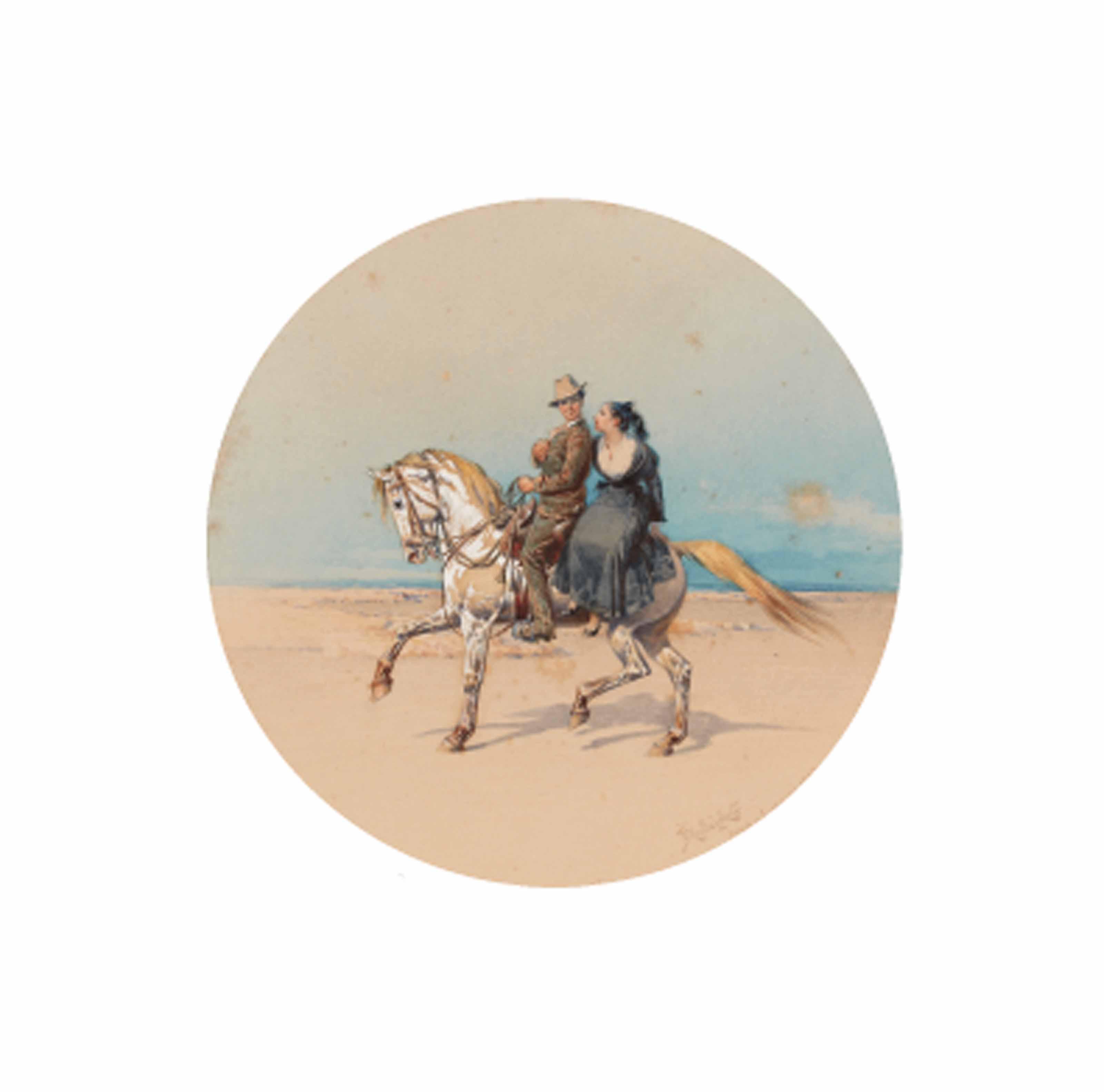 Ivan Prianishnikov - A couple on horseback