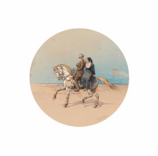 Ivan Prianishnikov - A couple on horseback