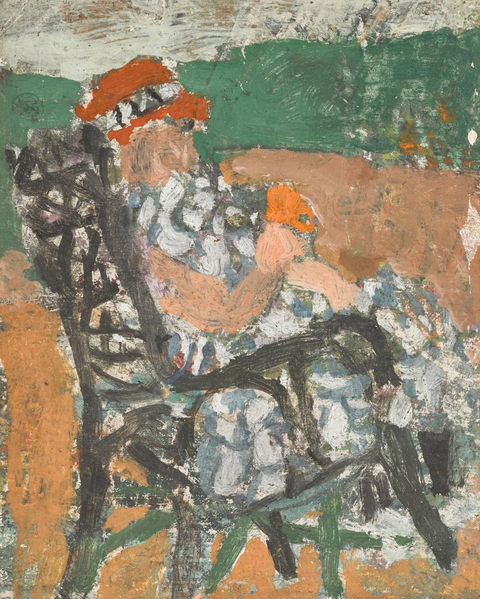 Ivan Puni - Femme en bleu, assise