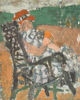 Ivan Puni - Femme en bleu, assise