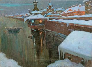 Ivan Silych Goriushkin-sorokopudov - Town At Night.
