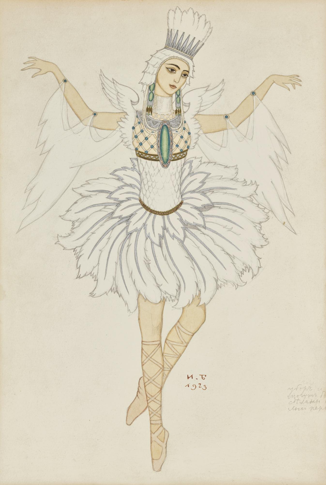 Ivan Yakovlevich Bilibin - Costume Design For The Swan Princess In The Russian Tale