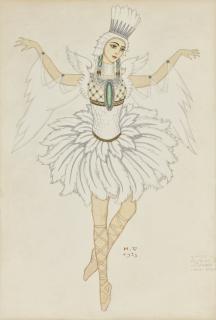 Ivan Yakovlevich Bilibin - Costume Design For The Swan Princess In The Russian Tale