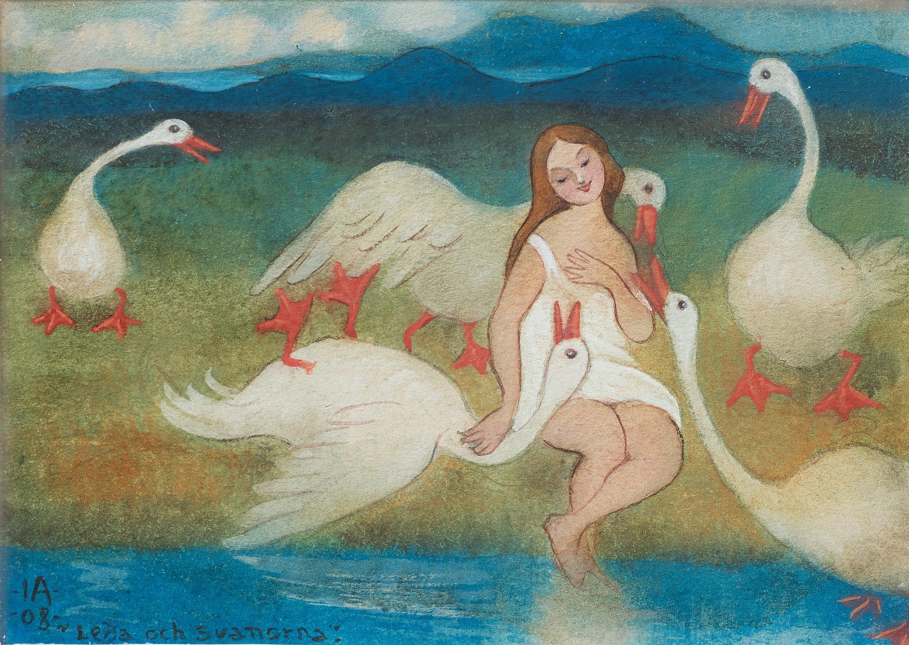 Ivar Arosenius - ”Leda och svanorna” (Leda and the Swans)