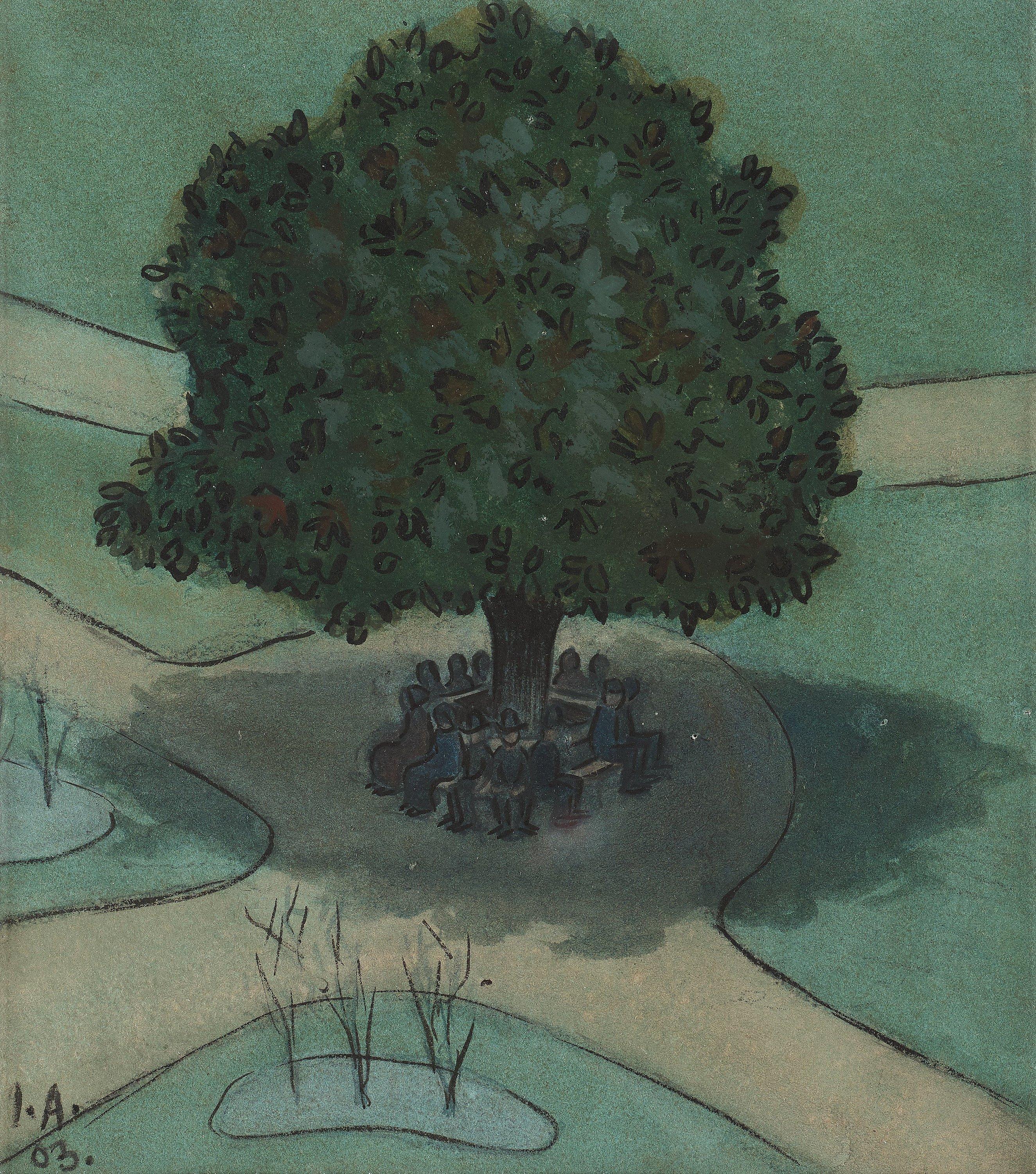 Ivar Arosenius - ”Under stora trädet” (Under the large tree)