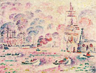 Ivo Hauptmann - Blick auf den Hamburger Hafen.