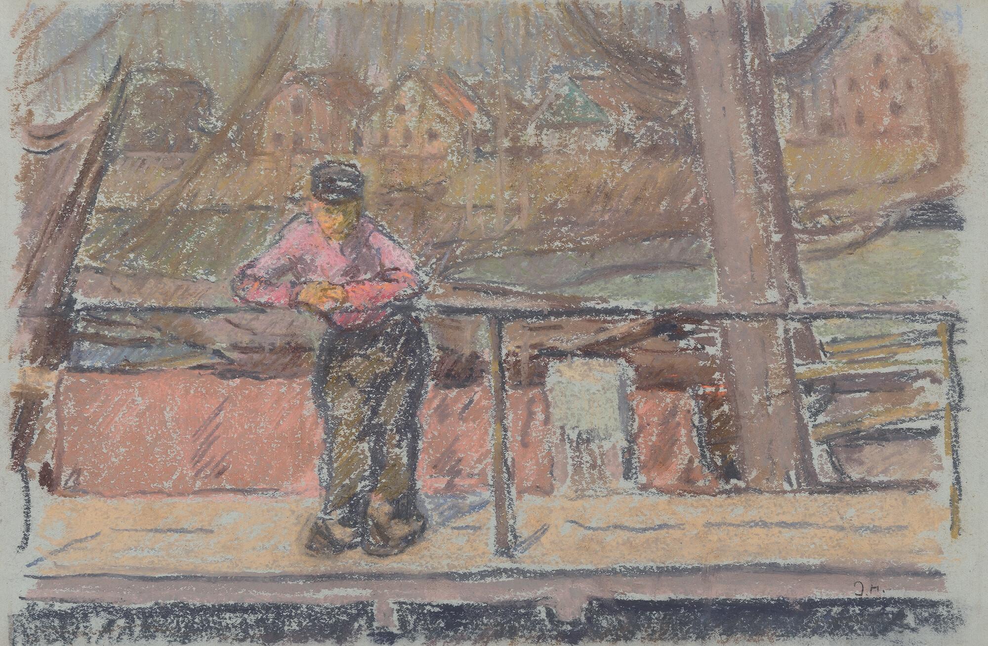 Ivo Hauptmann - Bretonischer Fischer am Hafen von Camaret