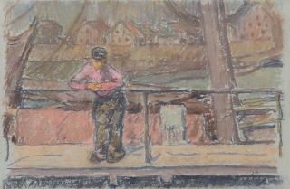 Ivo Hauptmann - Bretonischer Fischer am Hafen von Camaret