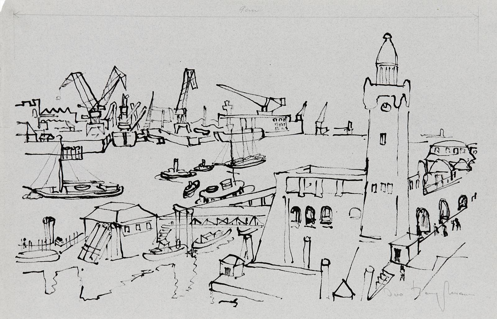 Ivo Hauptmann - Hafenansicht
