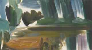 Ivon Hitchens - Dark Waters and a Boat