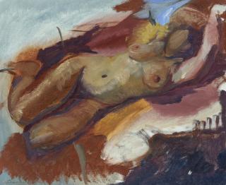 Ivon Hitchens - Figure against Blue