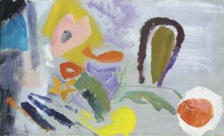Ivon Hitchens - Flowers And A Mirror