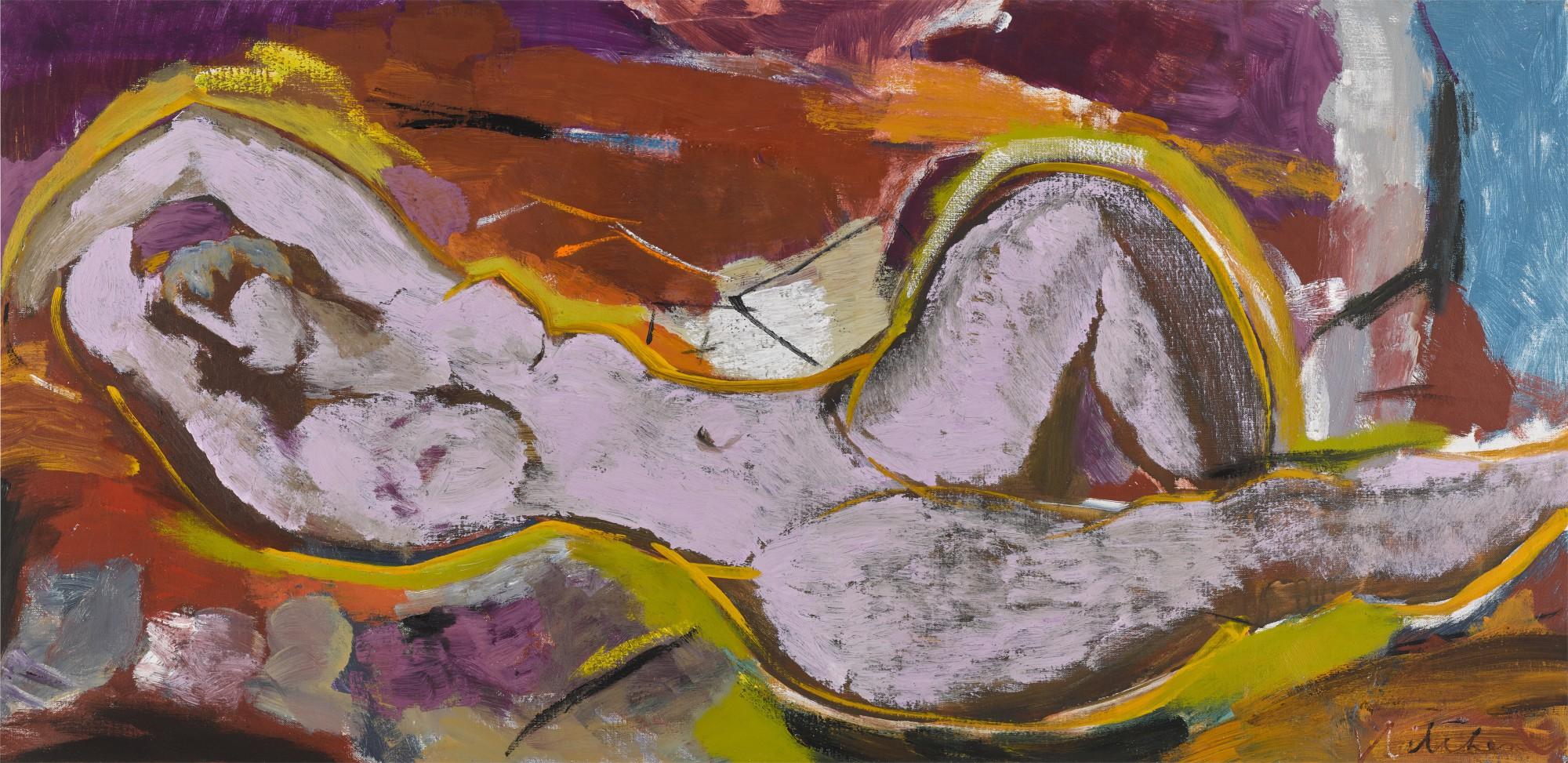 Ivon Hitchens - Nude, Violet & Yellow